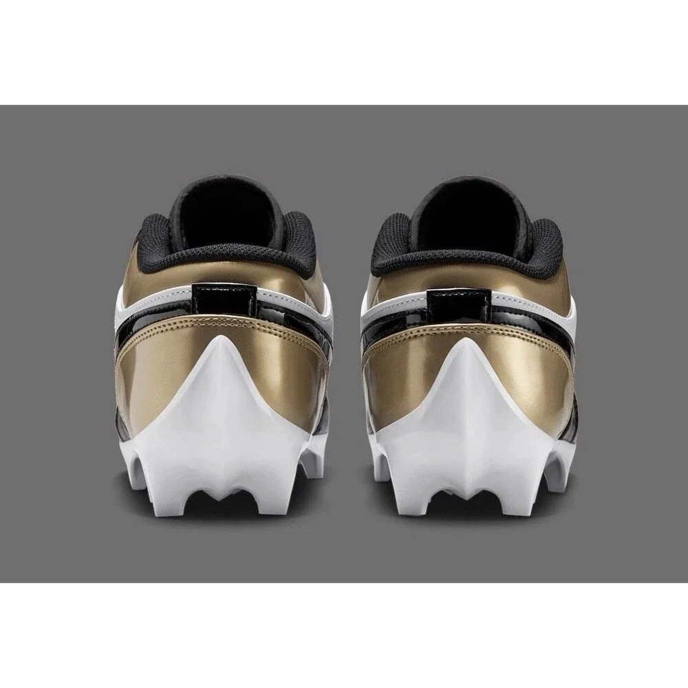 Nike Jordan 1 Low TD Football cleat FJ6245-701 Metallic Gold Black White size 12
